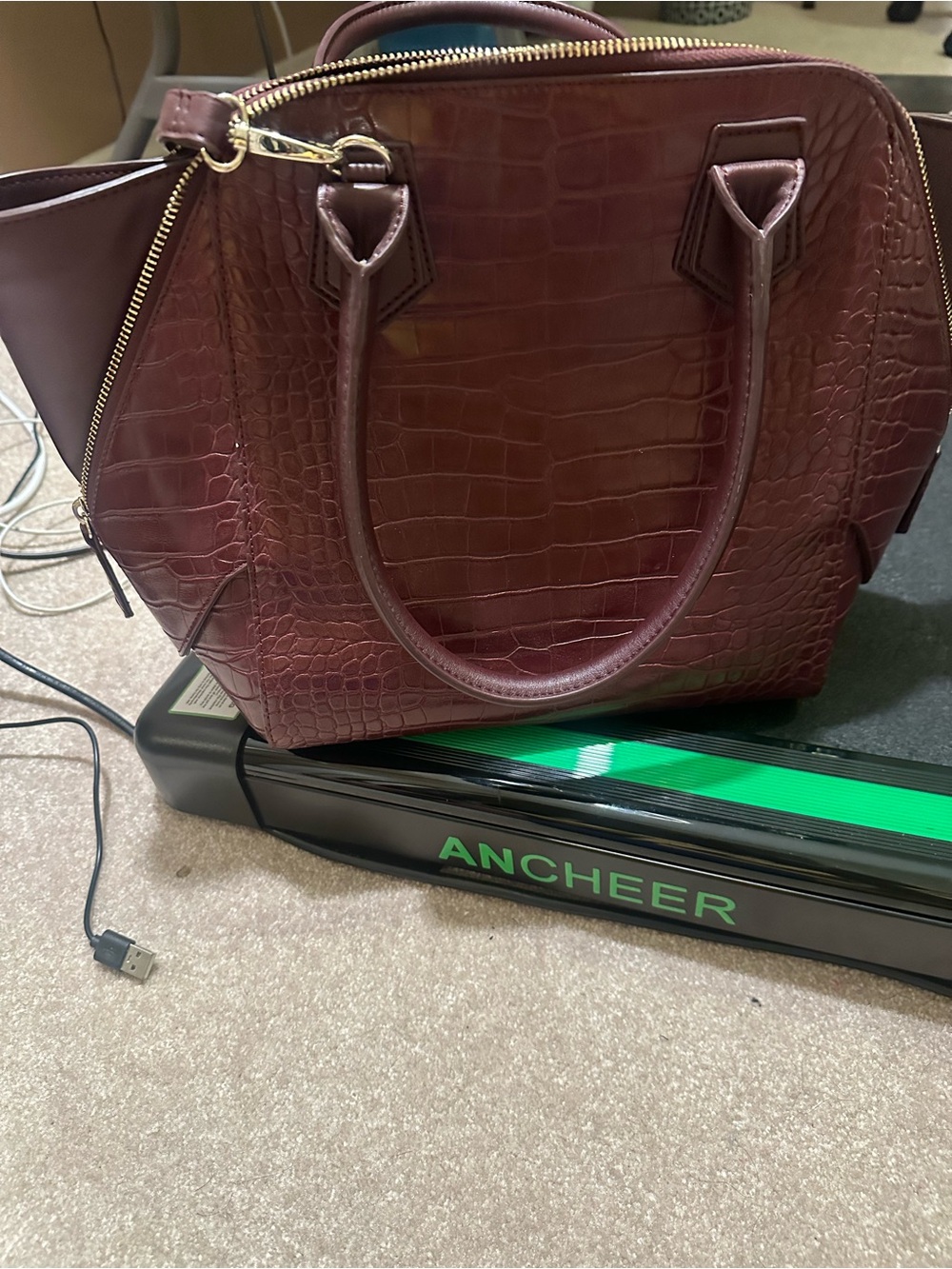 White House Black Market Deep Plum Shoulder Bag